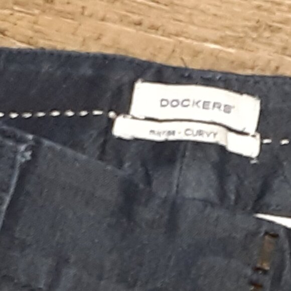 Vintage Dockers * 10 Med Metro Pant * Dark Blue Jeans * Mid-Rise Curvy - EUC - Picture 4 of 11